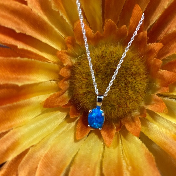 Jewelry - ❤️SS Blue Opal Necklace